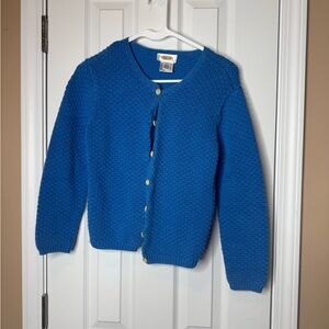 Talbots Blue 100% cotton cardigan size small